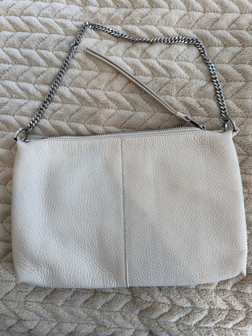 All-Saints Leather Chain-Handle Shoulder Bag - White great condition
